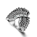 [Detalles del tamaño]: Este anillo abierto de plata es ajustable y cómodo para adaptarse a los tamaños de EE. UU. 9-11. Se le da a las mujeres (mujeres) y a los hombres (hombres). Se adapta a la mayoría de los tamaños de los dedos y es fácil de poner y despegar. Dedo (anillo de sello unisex).