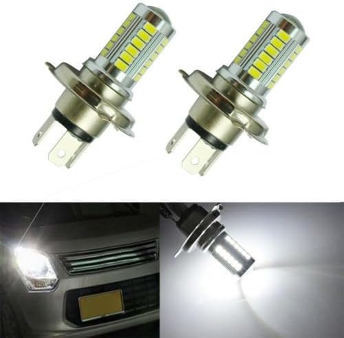2X H4 33-SMD 6000K LED White Car Fog Lights Spot Headlight Driving Lamp Bulb DRL