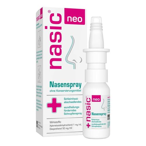 nasic neo Nasenspray mit dem WirkPlus | Abschwellendes Schnupfenspray ohne Konservierungsstoffe für Erwachsene & Kinder ab 6 Jahren | Mit Xylometazolin, Dexpanthenol | 10 ml