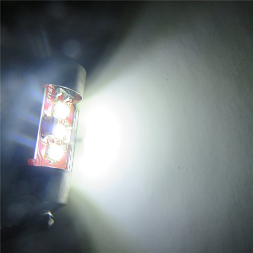 Wljh 2Pcs 31Mm Led Super Bright White 9W Led Bulbs De3022 De3021 3175 Festoon Canbus Error Free Led Replacement Interior Dome Map License Plate Lights Lamp,No Polarity #TOP1