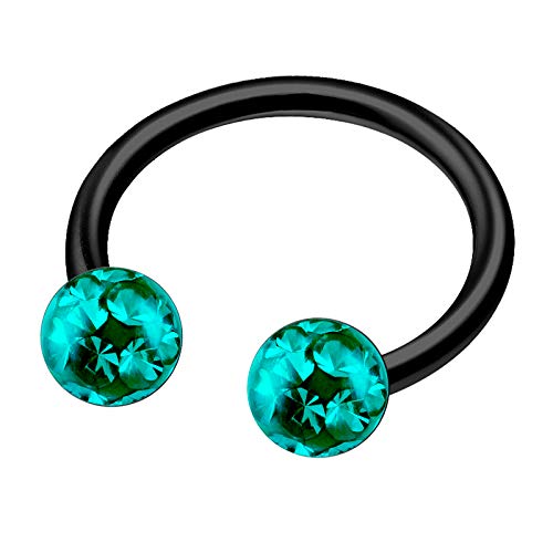 Matiga Boucles d'oreilles rondes en titane piercing lèvre et cartilage 4 mm
