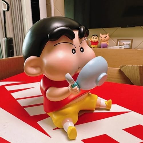 Image of FUNFOB Shinchan Action Figure Height-12cm | Shin chan Figurine Cartoon Figures Toys for Boys & Girls PVC Multicolour | Shin- Chan Eating