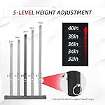 Adjustable Dip Bars for Home Gym Workout, Heavy Duty Dip Stands Strength Training Fitness Dip Station Calisthenics for Tricep Dips, L Sits - Image 2