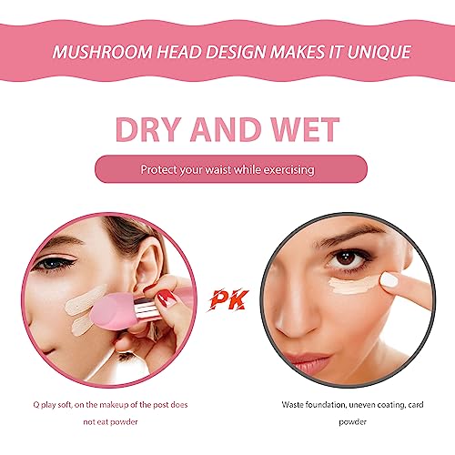 Beaupretty 3Pcs Makeup Sponge Beauty Foundation Blending Sponge Makeup Sponge Wedge Foundation Sponges With Handle Cosmetic Blender Professional Beauty Sponge Blender Pink #TOP4
