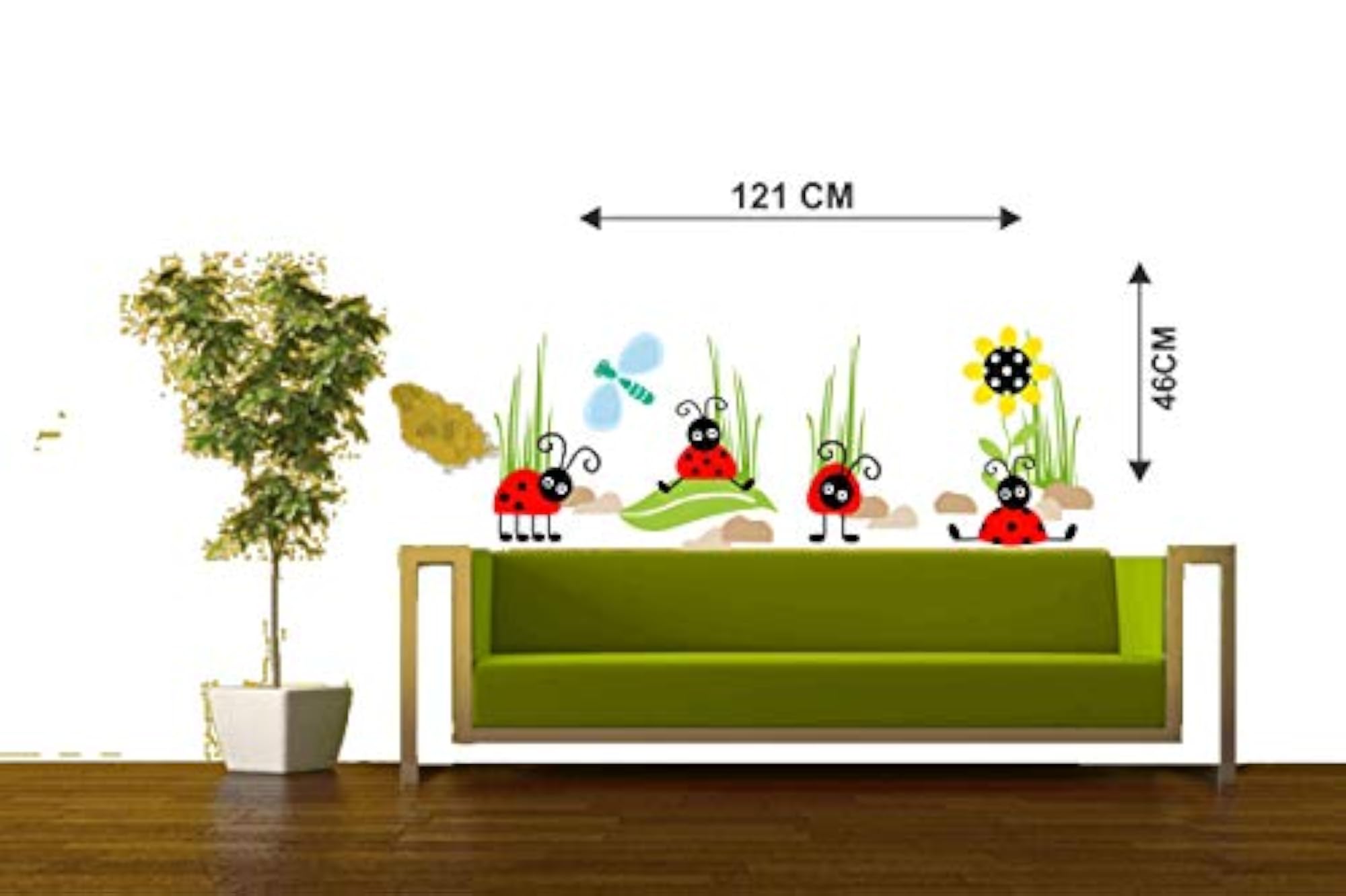 Ladybug Wall Sticker for Living Room and Kitchen Decor