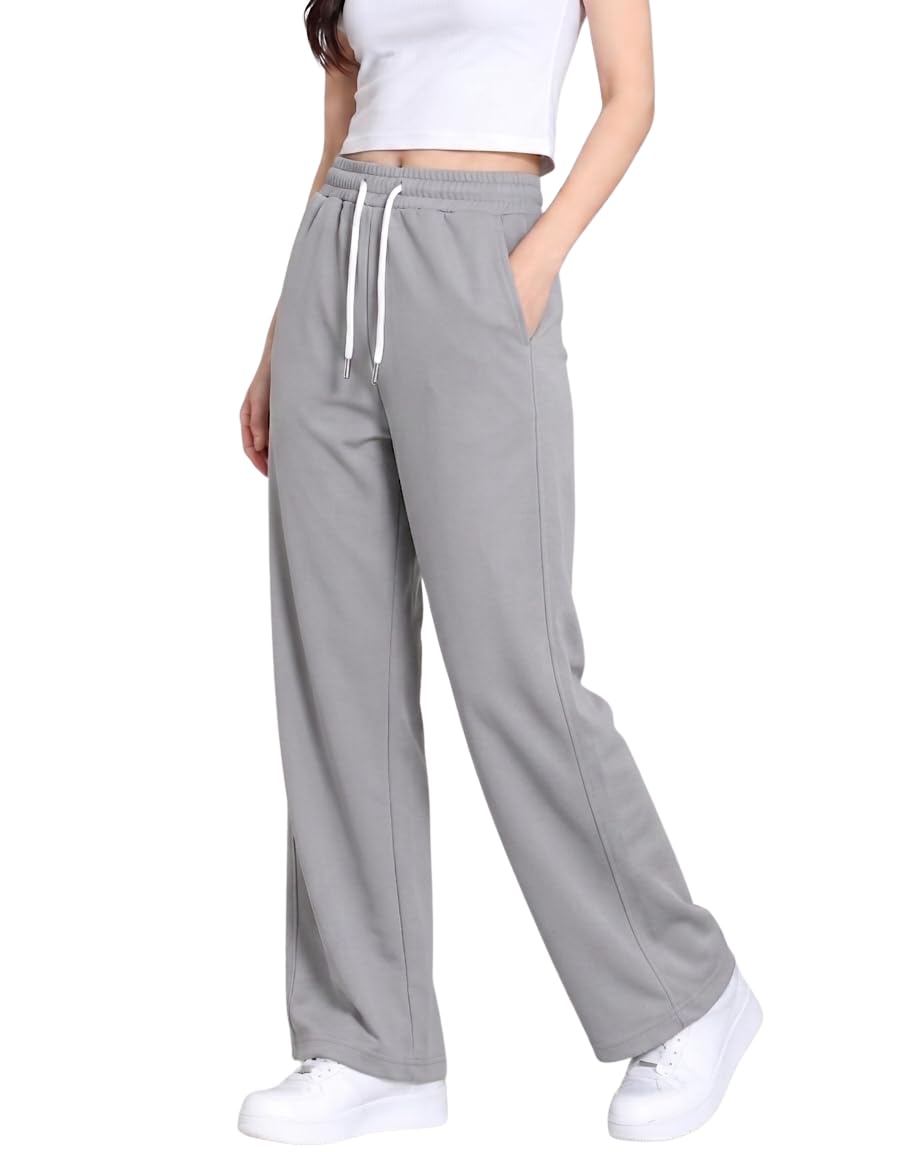 Samfor Woman's Loose Fit Track Pants – Polycotton Joggers with Elastic Waistband & Side Pockets, Lower Comfortable for Gym, Running & Casual Wear-picture-31
