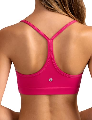 Image of Colorfulkoala Women's Dreamlux Y Back Sports Bra Low Impact Padded Workout Top with Built in Bra A-C Cups