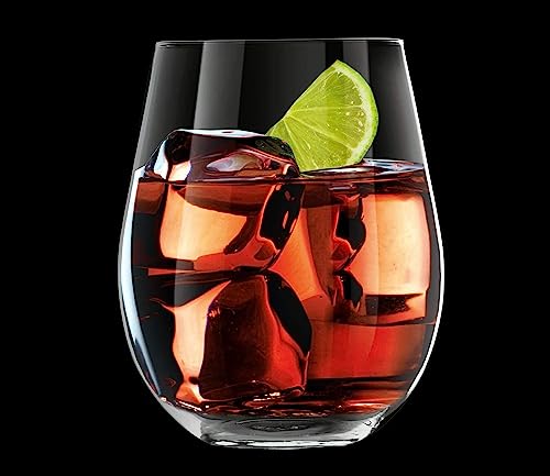 Image of Premium 380 ML Water & Juice Drinking Glasses Set of 6 Vintage Glassware Set for Juice, Cocktail, Mocktail,Whisky All Beverages Everyday Uses for Gift (6, MT-26)
