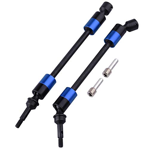 Hobbypark Hard Steel Driveshaft Assembly CVD Axles for Traxxas 1 10 E-Revo E-Maxx T-Maxx, Replacement of 5451X 5451R (Navy Blue Sleeve)