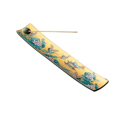 Incense Holder Base Enamel Colored Ceramic Incense Holder Base Chinese Style Household Line Burner Creative Indoor Agarwood Sandalwood Lying