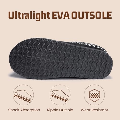 Image of Women's Slippers Fuzzy Cozy Short Ankle Shoes Indoor and Outdoor Mules Furry Warm House Slippers for Woman Cute Fluffy Clogs