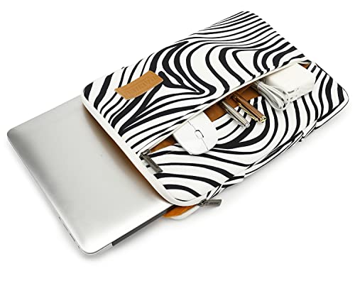 Dachee Zebra Stripe 360° Protective Waterproof Laptop Case Bag Sleeve With Handle Compatible With 15 Inch-15.6 Inch Laptop #TOP4