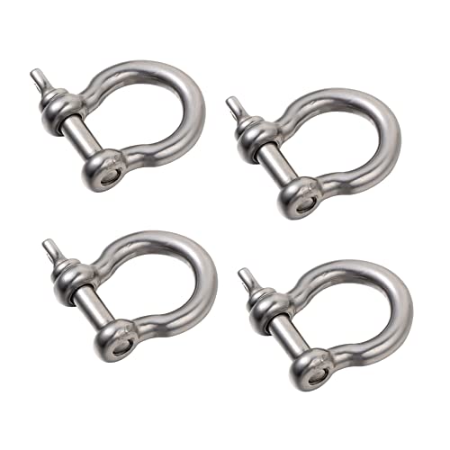 GRIRIW D-Ring Shackles in Horseshoe Shape 4pcs Stainless Steel Shackles for Long-Lasting Use