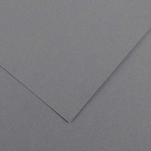 Papel Colorido A4 120g/m², Canson, 66661271, Cinza Escuro, 15 Folhas