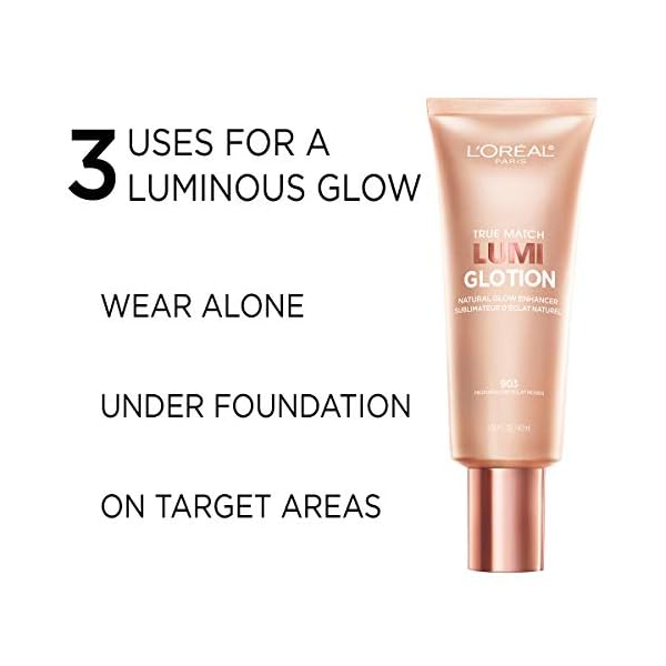 LOreal-Paris-Makeup-True-Match-Lumi-Glotion-Natural-Glow-Enhancer-Lotion-Deep-135-Ounces L'Oreal Paris Makeup True Match Lumi Glotion, Natural Glow Enhancer, Illuminator Highlighter, Bronzing Drops For a Sun-Kissed Glow, 904 Deep