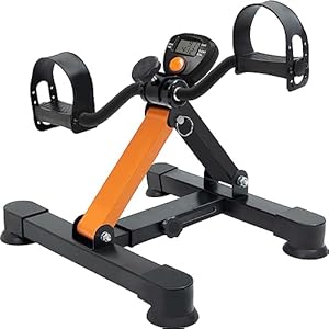 GOREDI Under Desk Bike Pedal Exerciser, Adjustable & Foldable Cycle Exercise Bike for Office, Peddler Exerciser for Seniors with LCD Display, Fitness Exerciser for Arm & Leg Workout