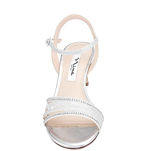 NINA Nelena - Women's Sparkling Dress Sandals with Crystal Embellishments Shoes - Elegant and Comfortable heeled Sandals for Women - Casual and Dress - Women Shoes3
