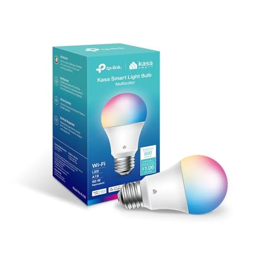 New Kasa Smart Bulb, Full Color Changing Dimmable Smart WiFi Light Bulb Compatible with Alexa and Google Home, A19, 9W 800 Lumens,2.4Ghz only, No Hub Required, 1-Pack (KL125), Multicolor