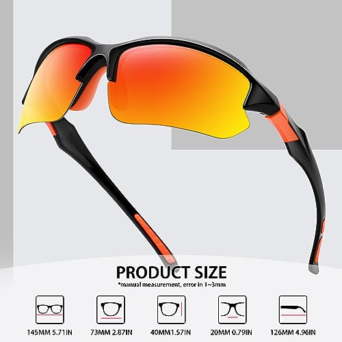 Diokiw 3Pack Sports Polarized Sunglasses For Men Cycling Running Fishing Uv400 Protection Sun Glasses Lightweight Half Frame Goggles thumb #3