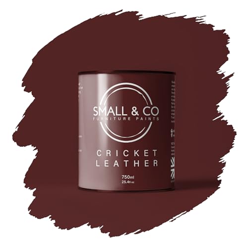 Small & Co Furniture Paint – Cricket Leather (oxblood leather red—deep and sophisticated) | Premium Water-Based Matte Acrylic for Cabinets & Wood | Strong Adhesion, Low Odour, Quick Dry | 750ml