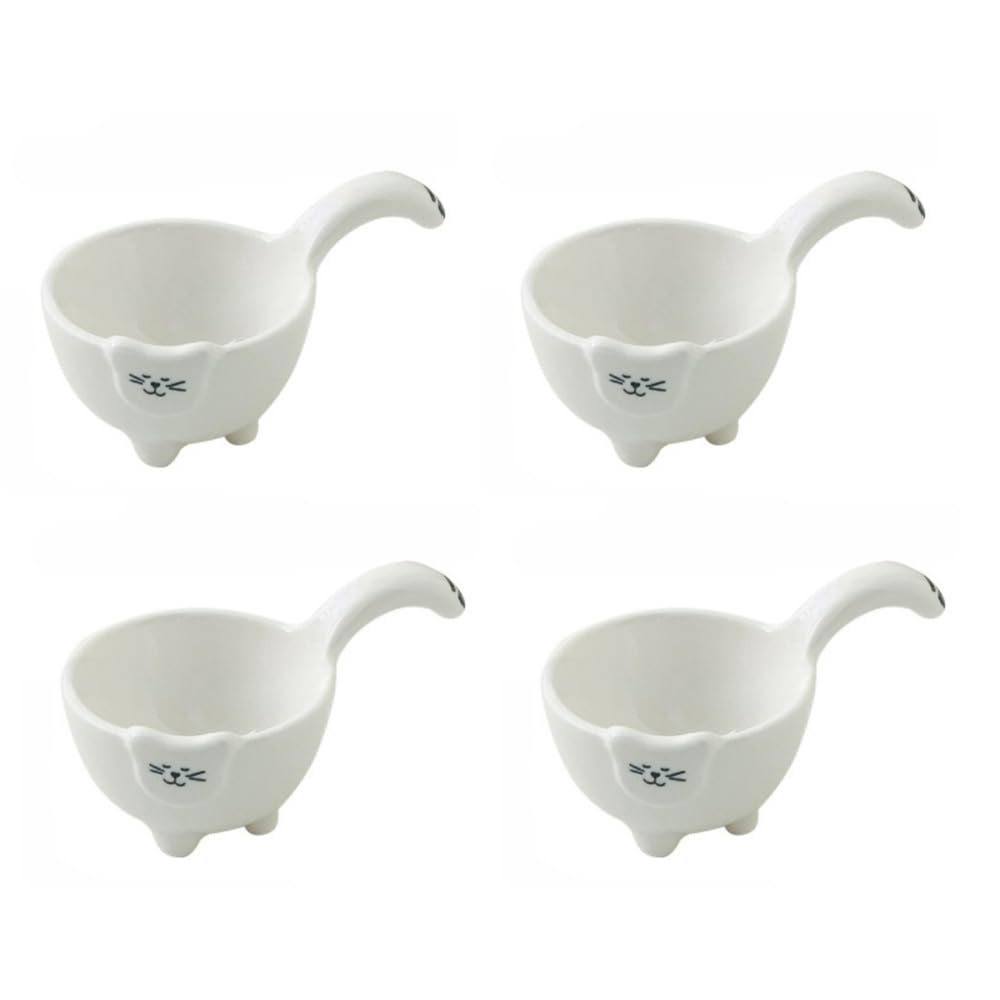(4 pezzi) unico piatto in ceramica per salse, ketchup, condimenti, salsa di soia, aceto, snack, piatto piccolo
