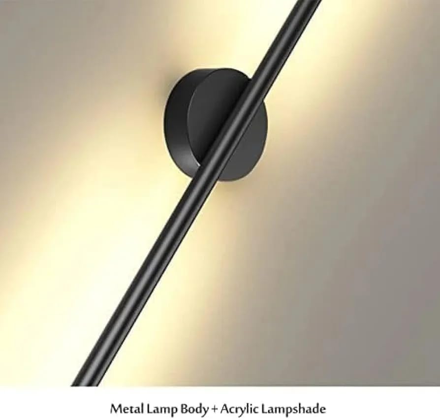 Image of Modern 800mm LED Long Wall Light | Lighting Lamp for Bedroom, Living Room, Designer Home Decorative Modern Wall lamp - Warm White, Natural White, Cold White (Black) (Pack of 1)