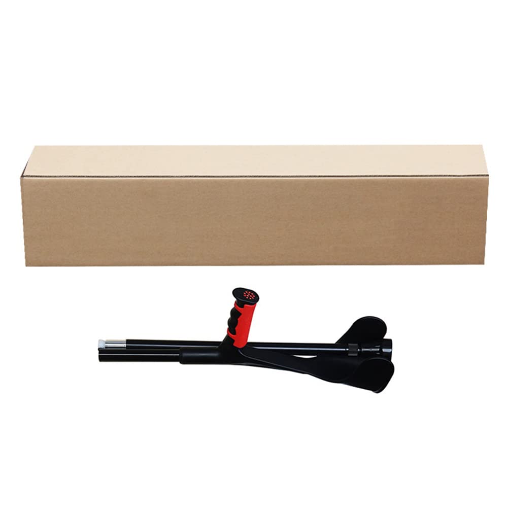 Muleta de aluminio para antebrazo para adultos, bastón plegable ajustable, mangos ergonómicos/puntas de goma antideslizantes, para personas de 150 a 196 cm de altura, rosa/azul/negro