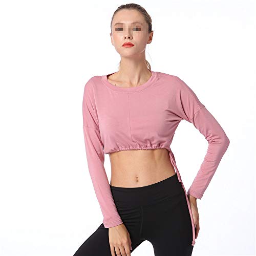 Battitachil Women's Yoga Jacket Women Sportswear Middle Waist Loose Wear Top Yoga Gym Top Sleep Jogging, Nylon, Small