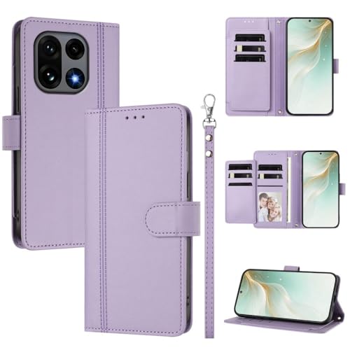 Étui compatible avec Oppo Reno 14 5G étui portefeuille violet