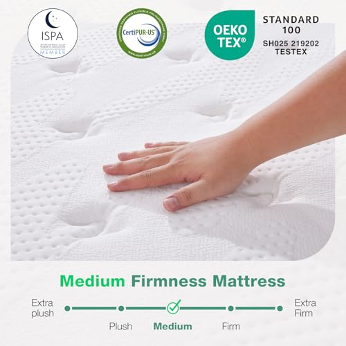 Image of Novilla Queen Size Mattress 14 Inch, Hybrid Mattress in a Box|Gel Memory Foam & Individual Pocket Springs, Medium Firm, Motion Isolation, Cool Sleep & Pressure Relief, CertiPUR-US