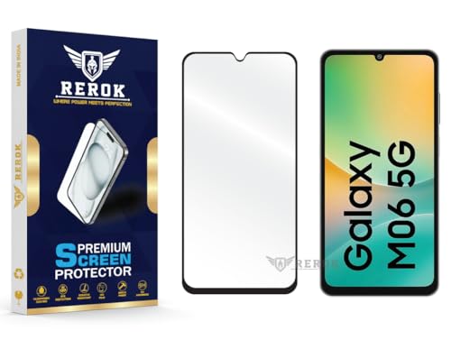 Image of Gorilla Tempered Glass Screen Protector Compatible with Samsung Galaxy M06 5G [Pack of 1] | Edge-to-Edge, Bubble-Free, Case Friendly, Easy Installation Kit