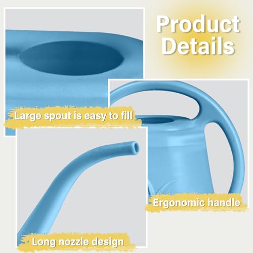 Image of Plastic Watering Can - for Indoor and Outdoor Plant - 1 /2 Gallon - SkyBlue