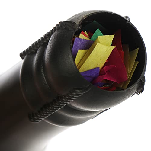 COM-FOUR® 4x Shooter Party Popper Champagne, confettikanon voor oudejaarsavond, feestjes, verjaardagen, confettibom als… - Image 5
