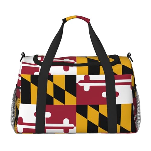 Articles personnels et sac de voyage Maryland noir au design unique imprimé