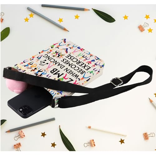 Image of Zumba Dance Gift Zumba When Dancing Becomes Exercise Crossbody Bag Zumba Lover Gift