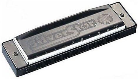 Hohner M50406S Silver Star /Key F Harmonica, Silver