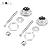 ACROPIX Silver Tone Bumper Quick Release Lock Latch Aluminum Alloy Hood Pin Lock Push Button Bonnet - Pack of 2