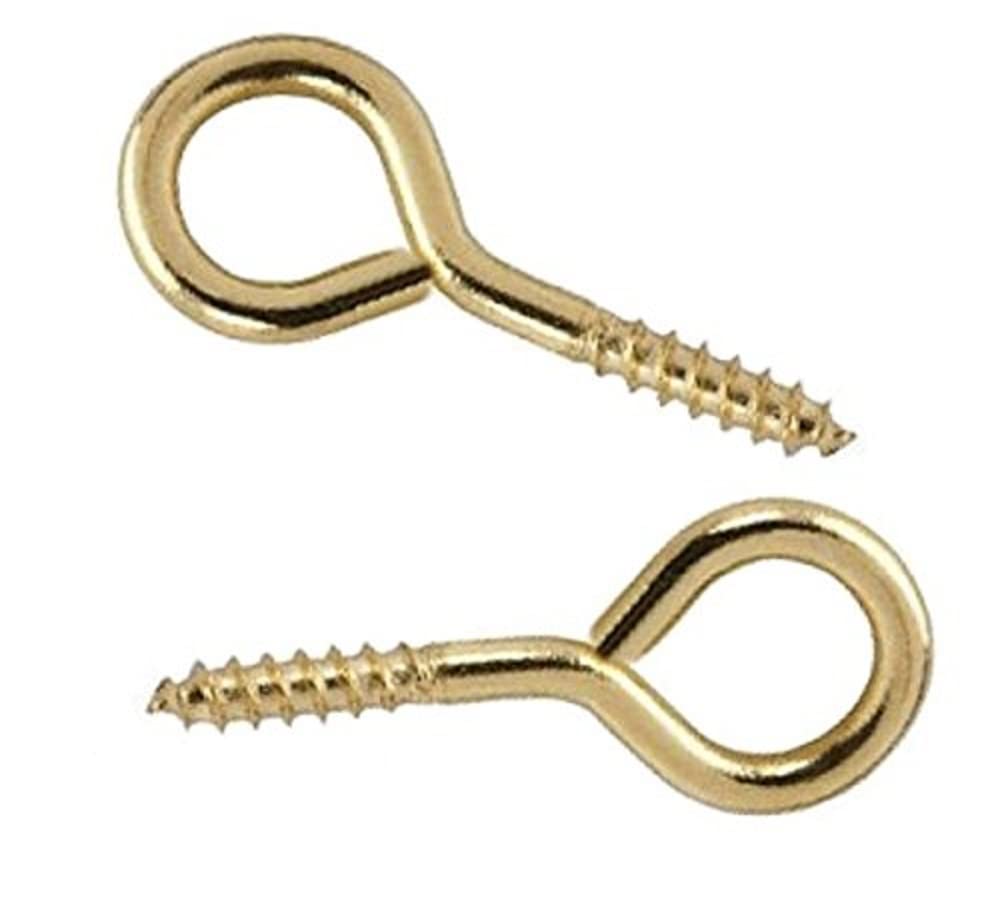 Merriway Brass Bh02312 (20 Pcs) Eb Picture Mirror Frame Screw Eye, 19Mm (3/4 Inch) Plated - Pack Of 20 Pieces