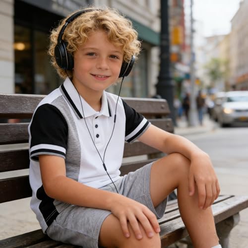 Image of Boys 2 Piece Outfits Short Sleeve Basketball Pattern T-Shirt and Shorts Summer Clothes for Kids 5-12 Years