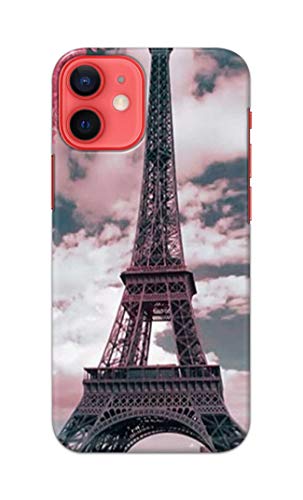 Image of Lovers Famous Place Eiffel Tower in Paris Hard Back Case Cover for Apple iPhone 12 / iPhone 12 Pro (6.1 inch), A2403, A2172, A2402, A2407 Back Cover -(J5) VNS2227