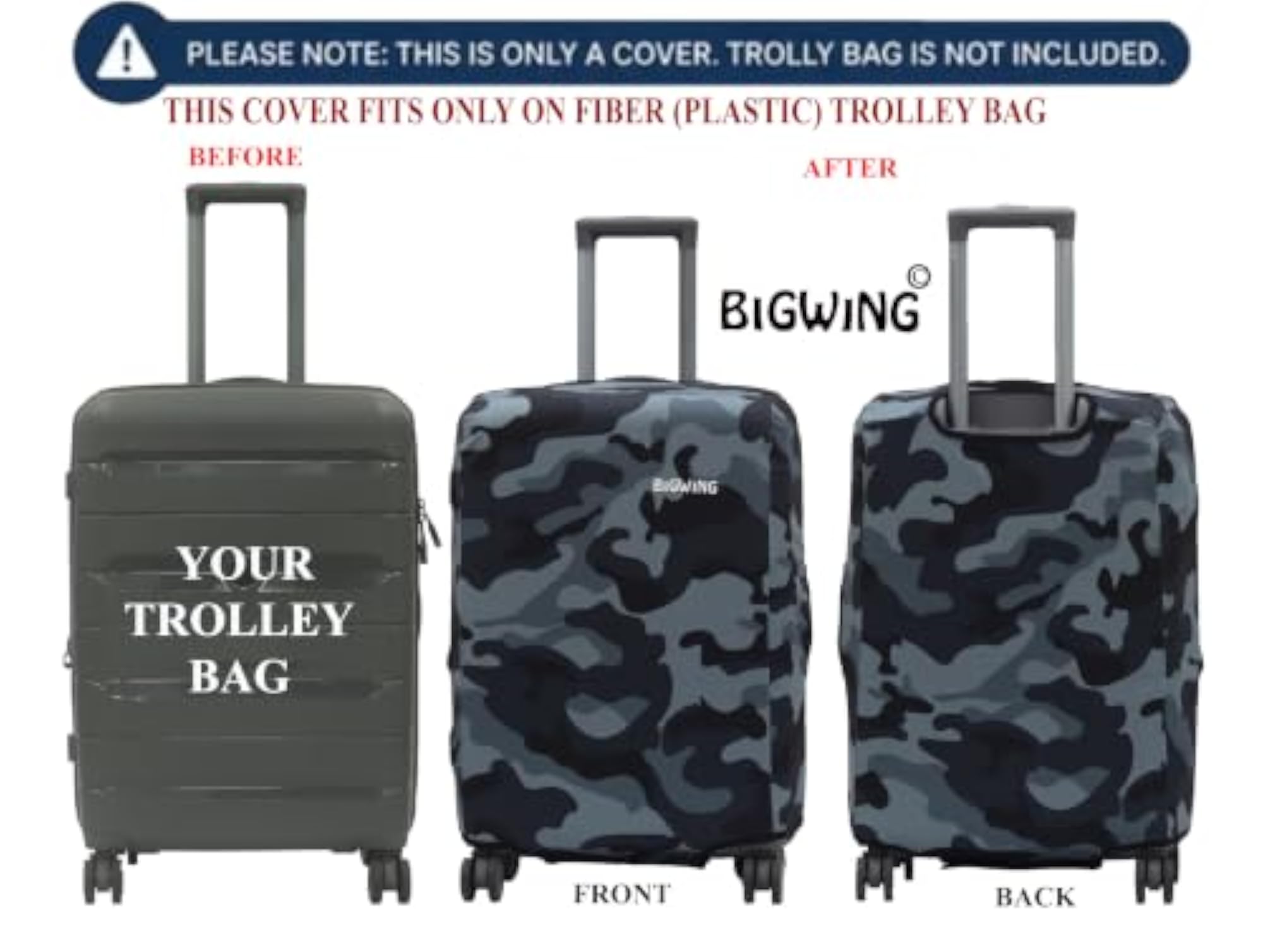 Protective Cover in Polyester Fabric with Camouflage Print