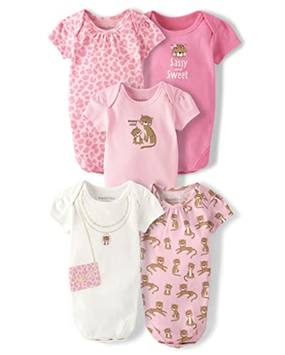 Image of The Children's Place Baby Long Sleeve 100% Cotton Onesie Bodysuits