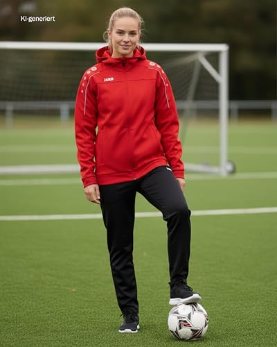 JAKO Damen Kapuzenjacke Classico, Rot, 44 – Ansicht 2