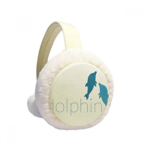 Orejeras de delfines azules plegables para regalo unisex de invierno original