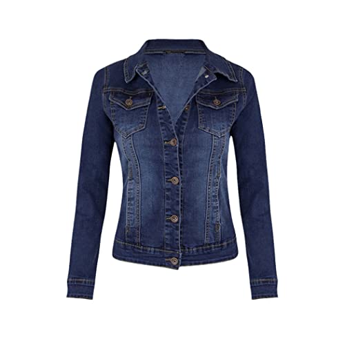Manteau en jean délavé femme pour éviter les vestes trop rigides style casual S