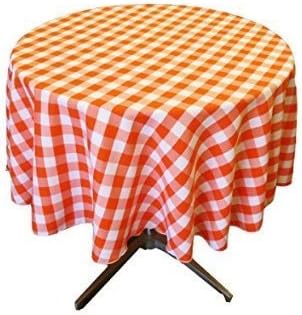 Ks Linens - Mantel redondo a cuadros de 72 pulgadas, ideal como superposición o mantel pequeño para restaurantes y mesas de café, disponible en 13
