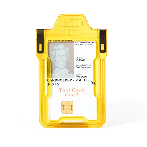 Protège-badge RFID Identity Stronghold jaune avec blindage anti-piratage