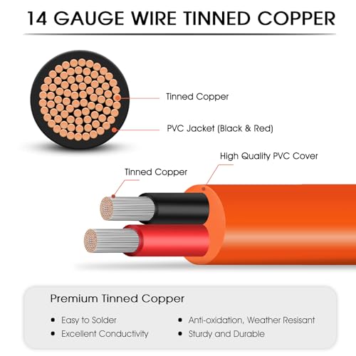 Solar Panel Extension Cable Compatible with Jackery Solar Panel Connector Perfectly for Gz Yeti, Aker, Jackery Portable Power Station (35 Feet) - Image 3