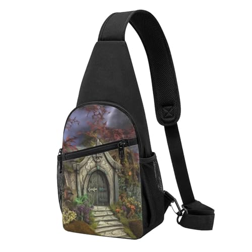 Sac de randonnée et voyage à bandoulière homme femme motif ours grizzly léger