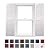 Homeside Open Louver Vinyl Shutters (1 Pair) 14-1/2in. x 55in. - 930 White